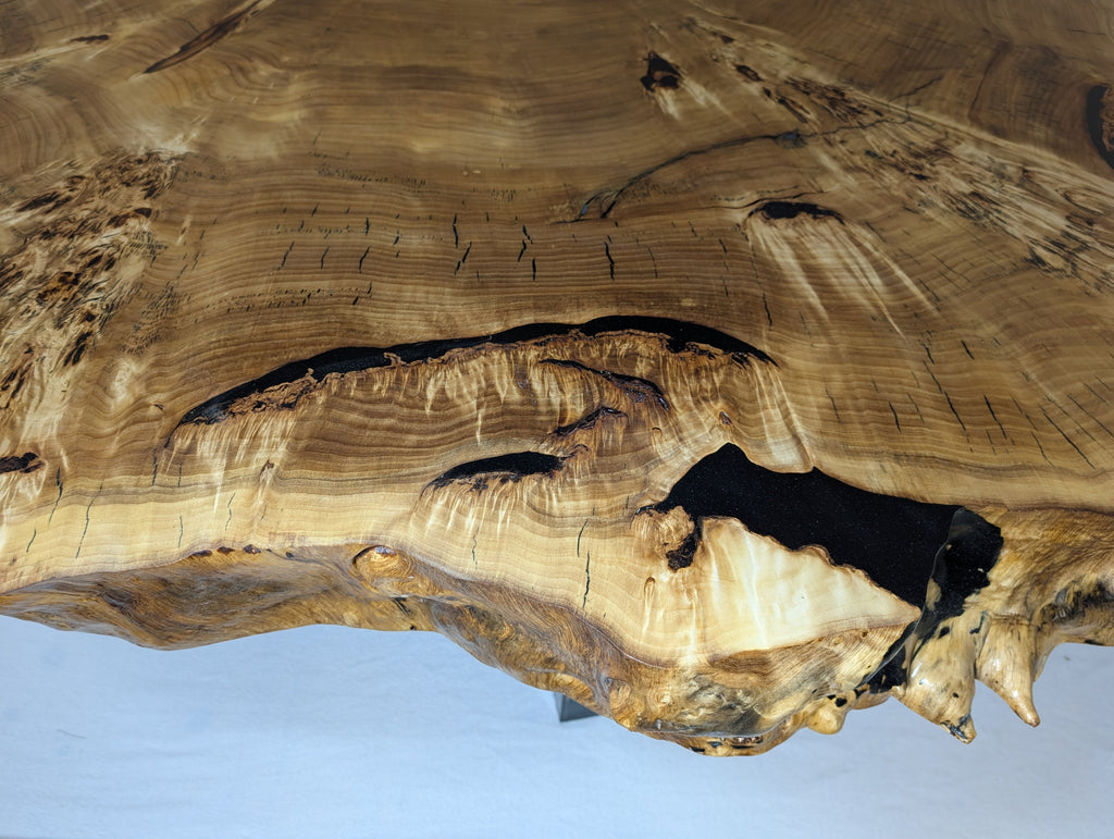 Tisch Massivholz Baumscheibe Wohnzimmertisch Pappel Maser XXL